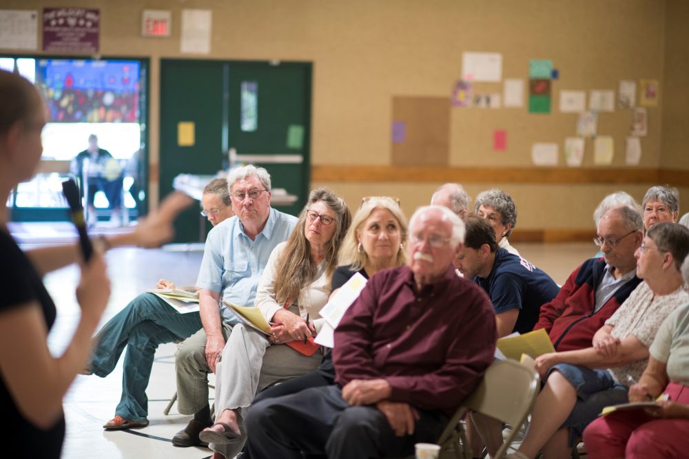 Crowd listening to speaker