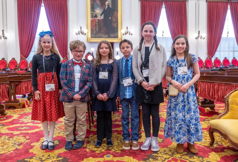 young Distinguished Citizens on the House Floor