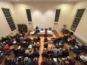 A view from above Ripton's Town Meeting